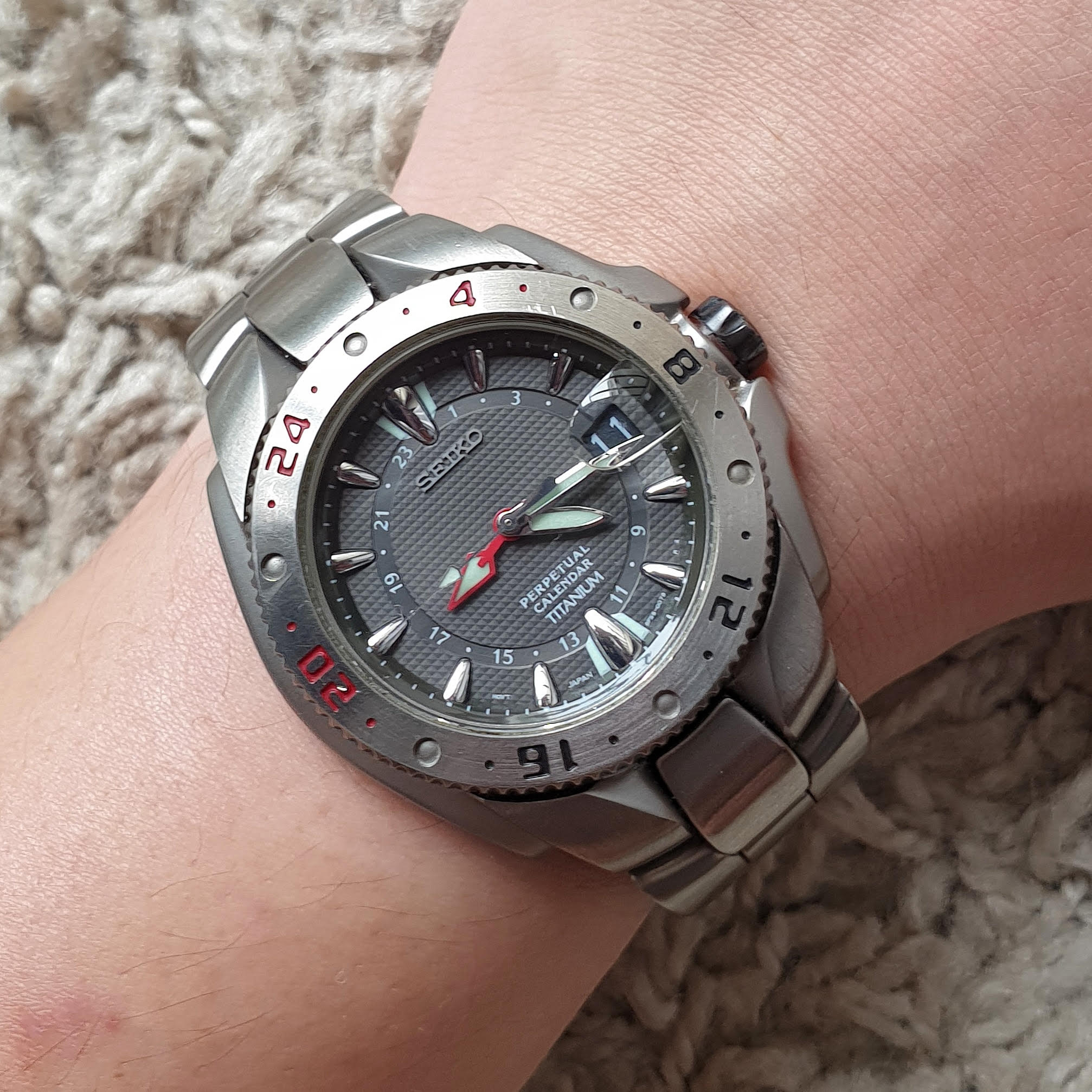Seiko Perpetual Calendar GMT 8F56-0080
